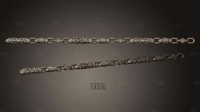 Chain with links stl model for CNC